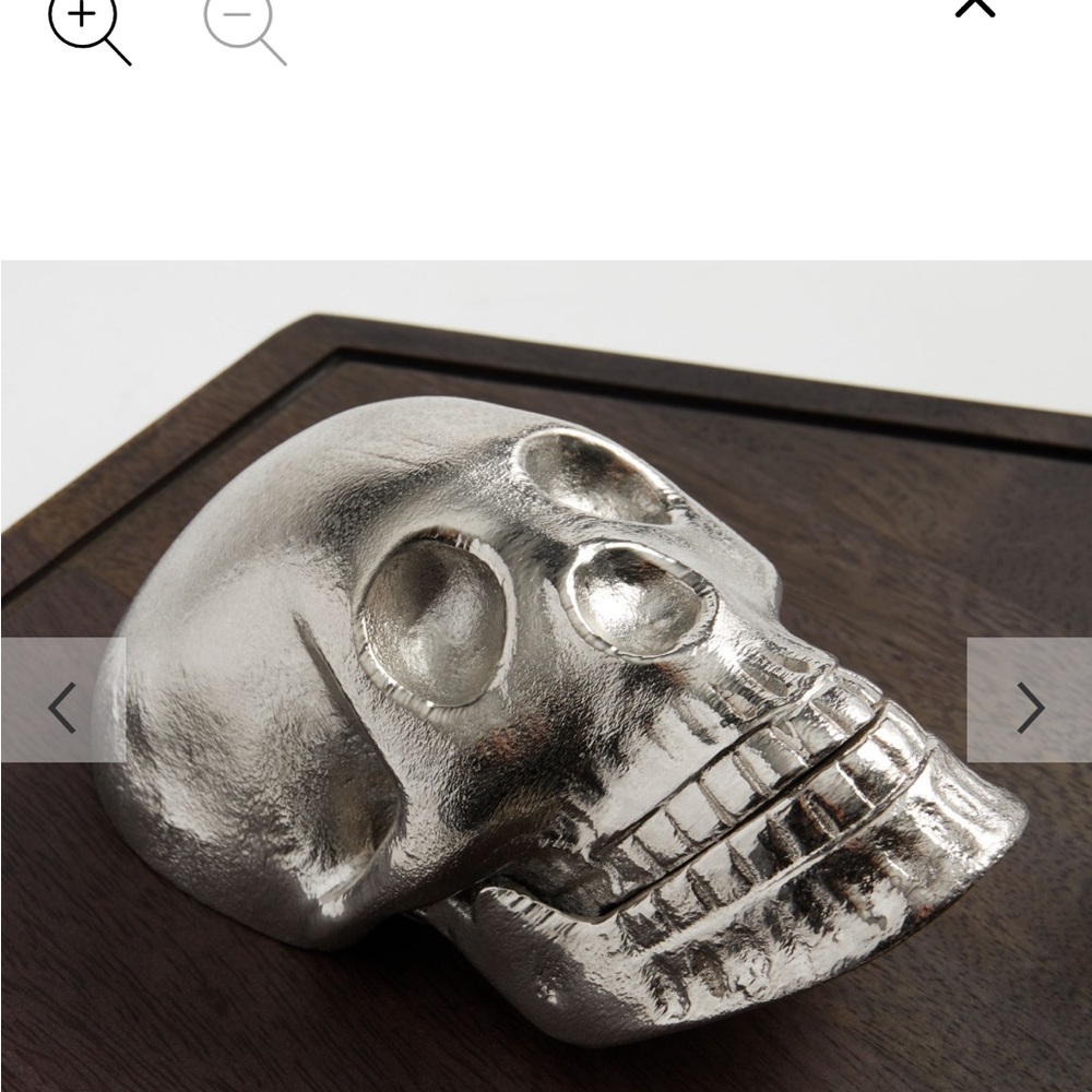 Skeleton on Dark Brown Coffin charcuterie board by Pottery Barn - Picture 2 of 6